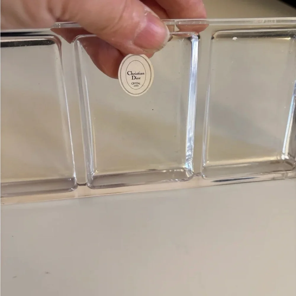Dior Crystal Vanity Tray with Gold Accents